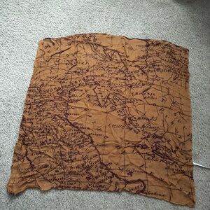 Patricia Nash Brown  Map Print Scarf